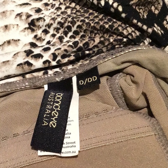 Bond-eye Australia Snakeprint Swimsuit Size 6 D/DD Brown - Picture 5 of 5